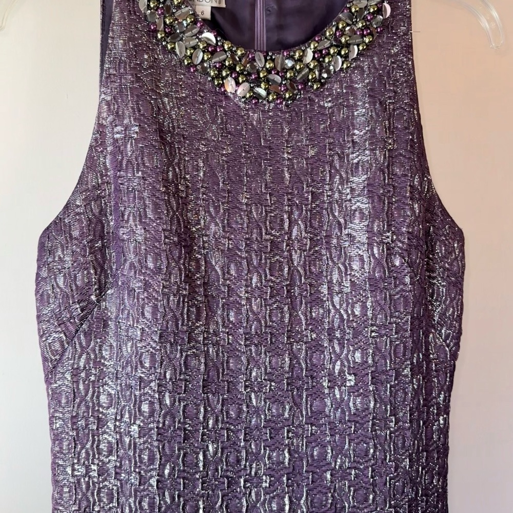 Maggy London Cocktail Dress with Beaded Neckline
